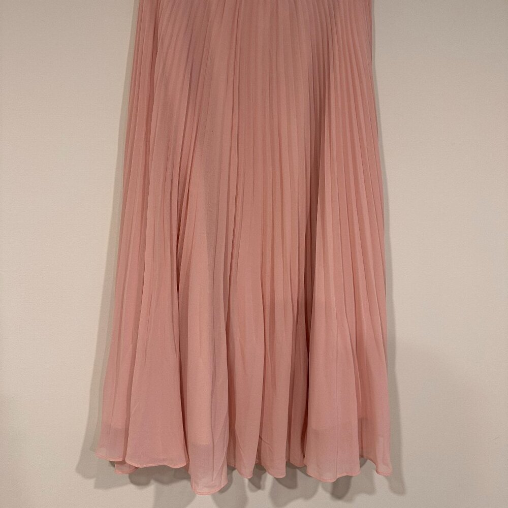 Pleated Midi Skirt - Blush Pink